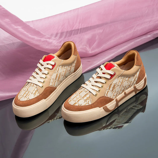 Women's Shoes Luxury Brand Flat Casual Shoes Letter Printed Breathable Comfortable Fashion Woven Sneakers GlowCart