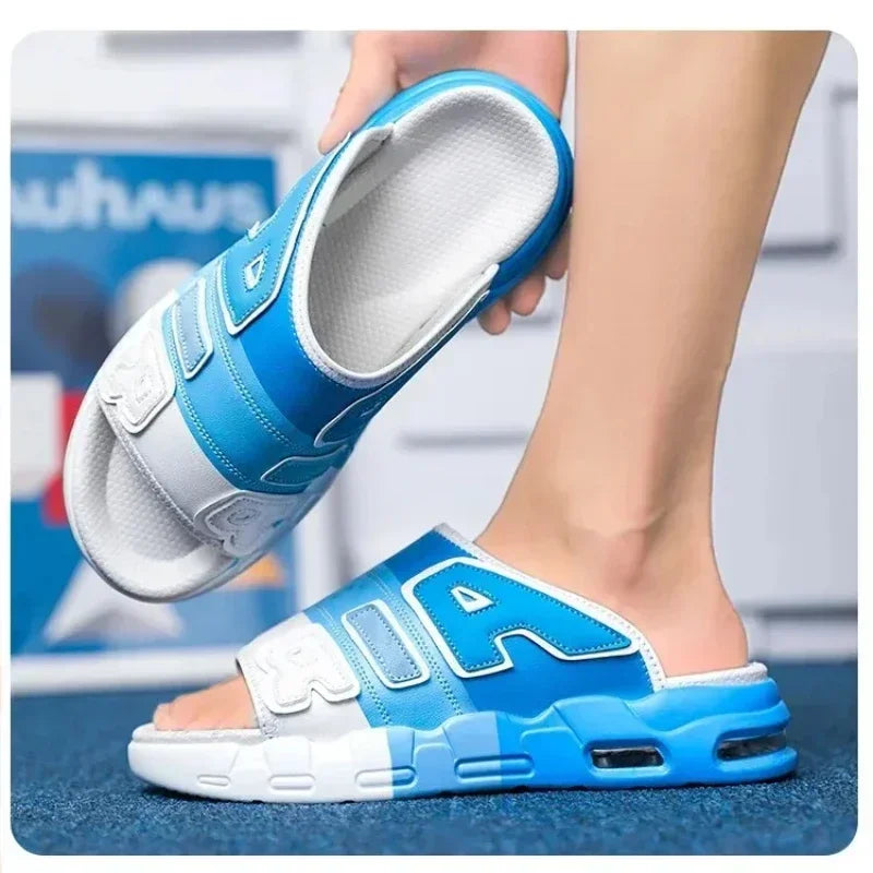 Men's Slippers Air Cushion Design Sandals Summer New PVC Soft Non-slip Men's Sports Slippers for Men Flip Flops Sandalias Hombre GlowCart