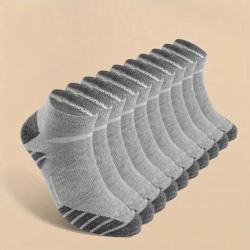 10/20 Pairs Men Women Sports Boat Socks Sweat Absorbing Breathable Suitable All Seasons Running Fitness Low Cut Casual Socks GlowCart