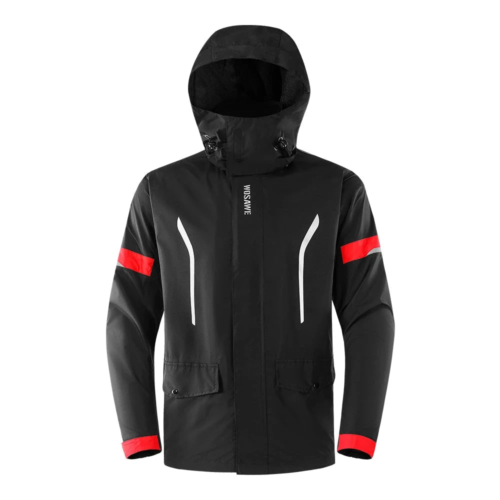 WOSAWE Motorcycle Raincoat Rainstorm Prevention Jacket Pants GlowCart