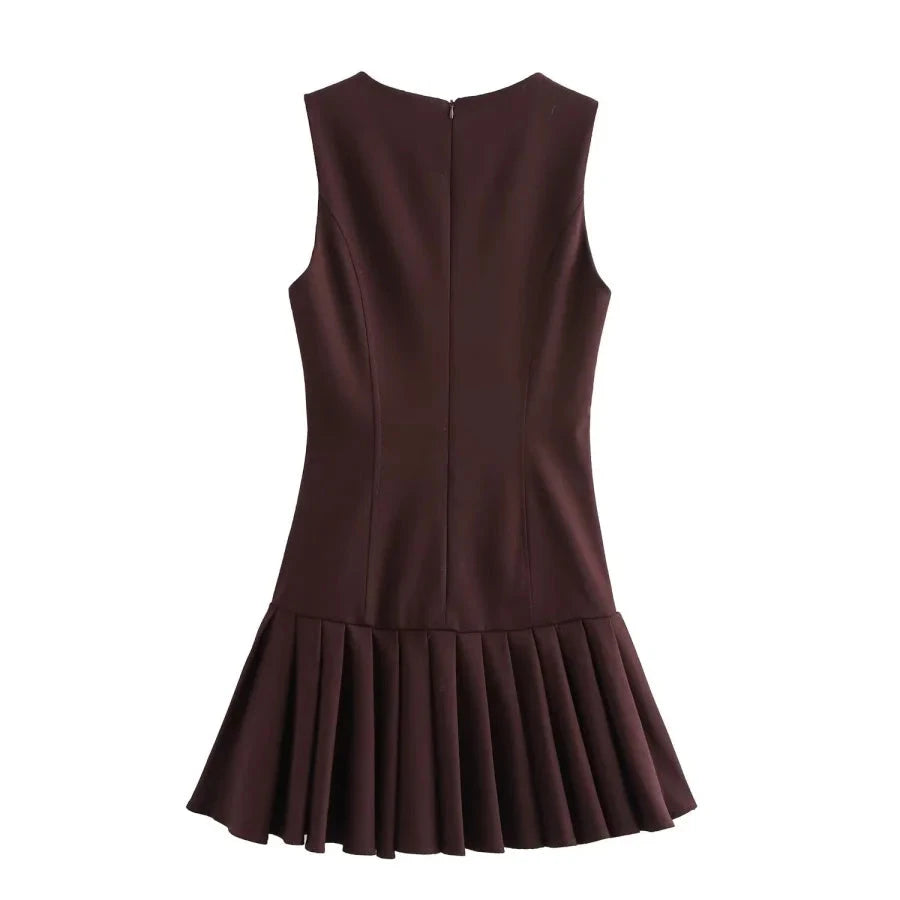 3D Cutout Mini Dress with ETJ 2025 New Product, Pleated GlowCart