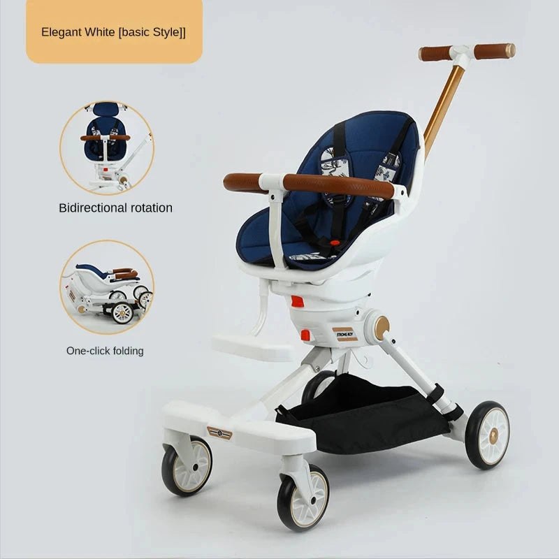 New Lightweight stroller can be carried on the plane baby stroller foldable Can sit and lie down baby trolley car four wheels GlowCart