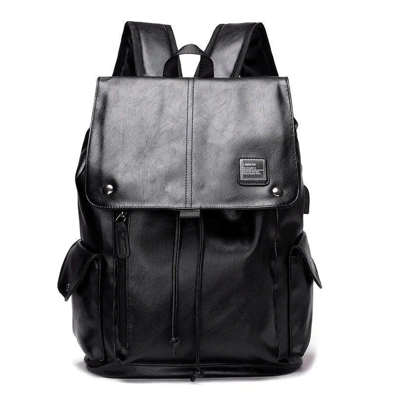 Fashion Luxury Brand Men Backpack Leather School backpack GlowCart