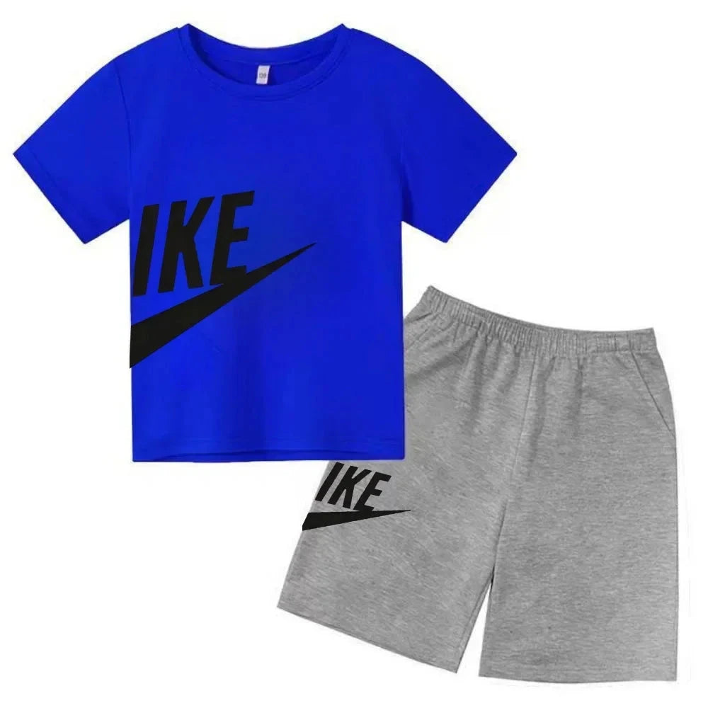 Children's Clothing Kids & Teen T-Shirt Set Summer Top + Shorts 2 Piece Set Short Sleeve Casual Fashion Boys Girls Kids Set GlowCart