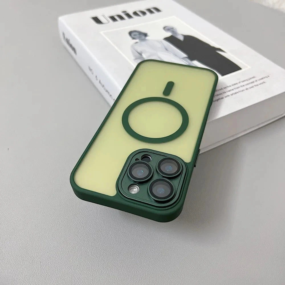 Magnetic Luxury Matte Translucent Armor Shockproof Case For GlowCart