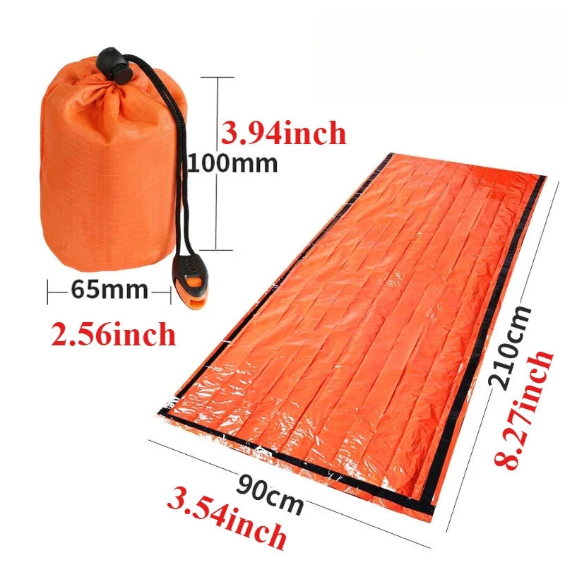 1pc Outdoor Edc Camping Gear Thermal Sack First Aid Rescue GlowCart