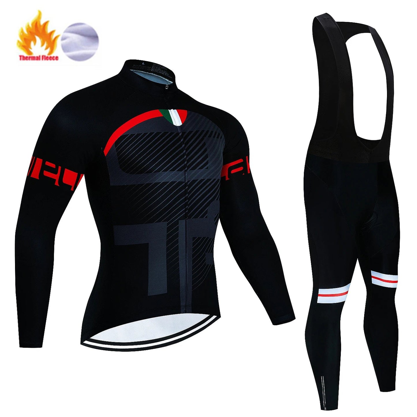 2026 New Winter Thermal Fleece Cycling Jersey Set Long Sleeve MTB Racing Bike Jersey Suit For Men Bib Pants Set Cycling Clothing GlowCart