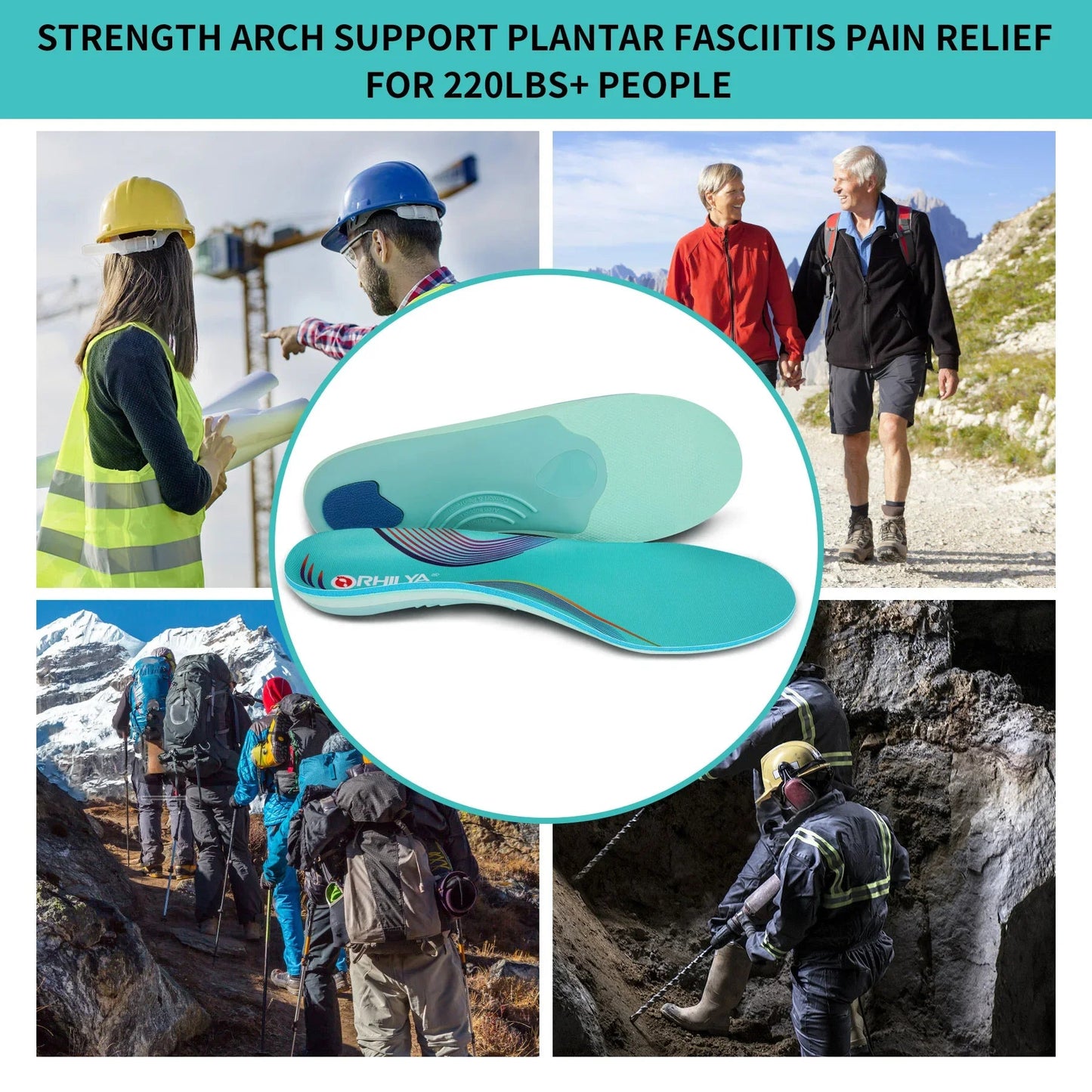 High Arch Support Orthopedic Sport Insole Plantar Fasciitis Flat Feet Men Women Sneaker Orthotic Insoles Plantillas Insert Sole GlowCart