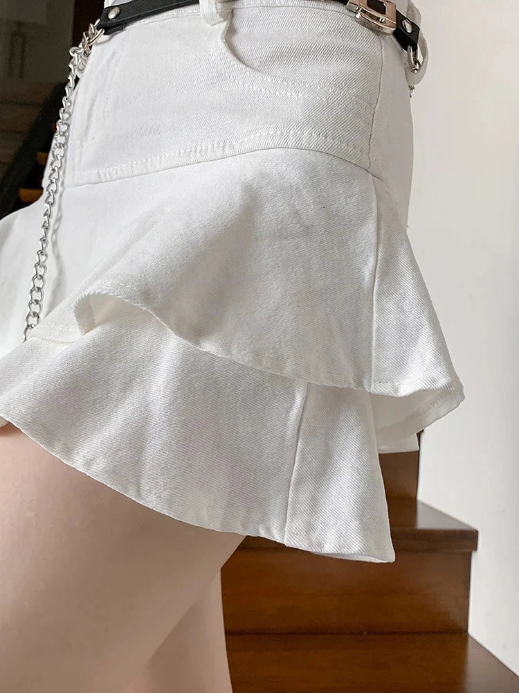 Vintage Woman Denim Shorts Skirts Summer 2023 Streetwear All GlowCart