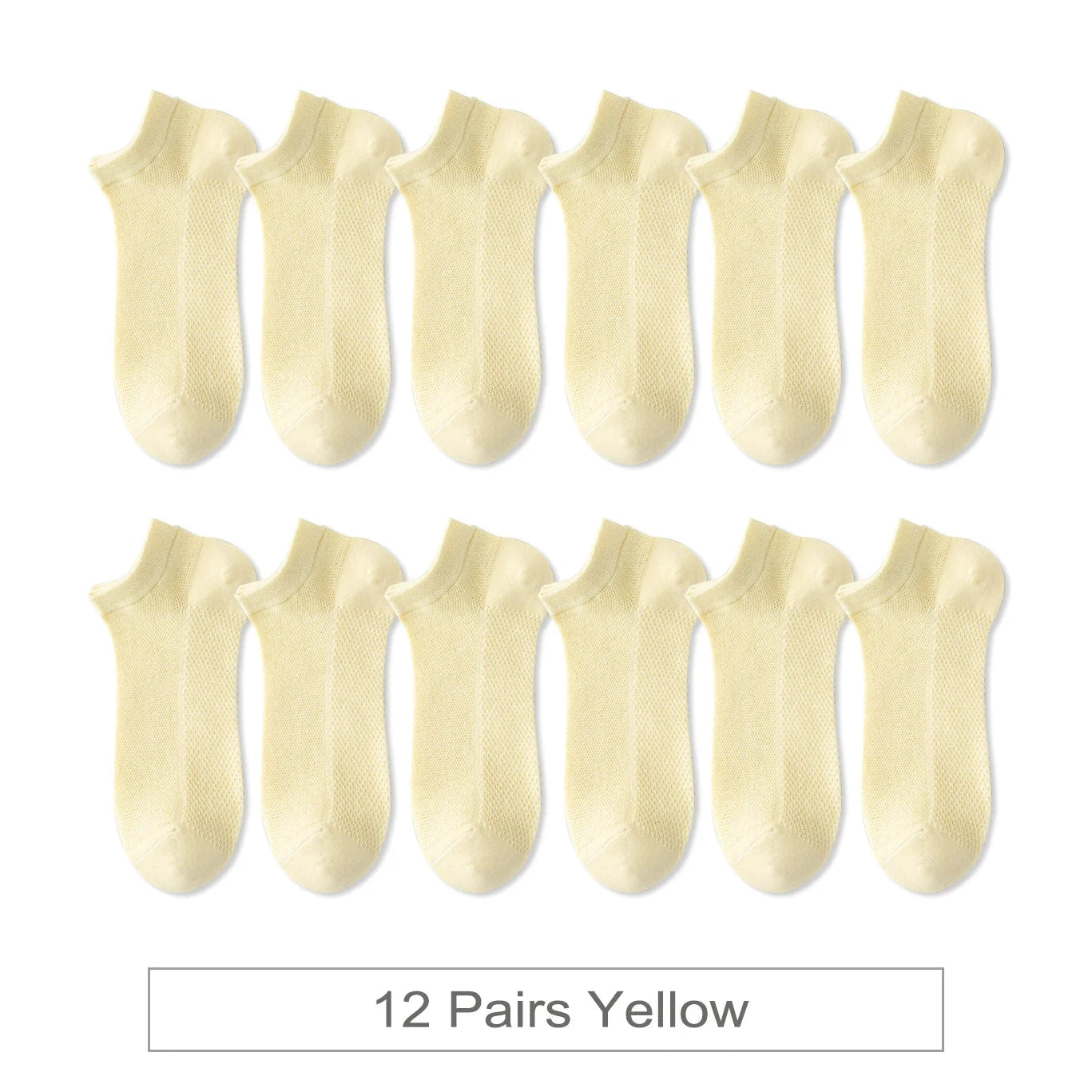 12 Pairs New Woman Cotton Socks Short Thin Mesh Breathable GlowCart