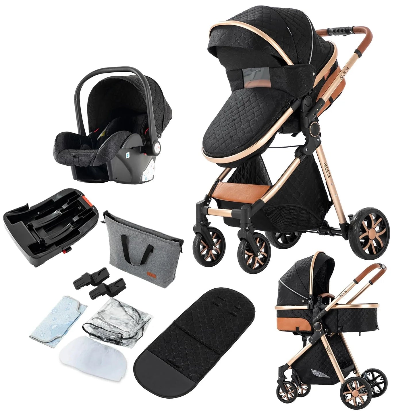 Baby stroller baby newborn items  poussette bebe 3 en 1 baby accessories baby cart baby carriage Light stroller stroller for bab GlowCart
