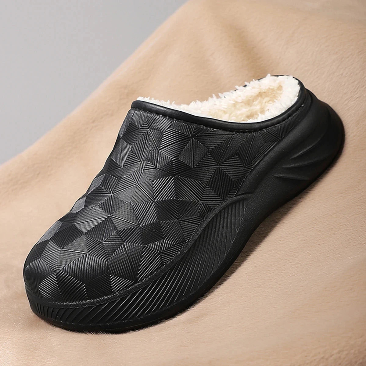 Thick Sole Home Indoor Outside Men And Women Couples waterproof Winter Household Warm Fluffy Slippers Plush Cotton Shoes Ladies GlowCart