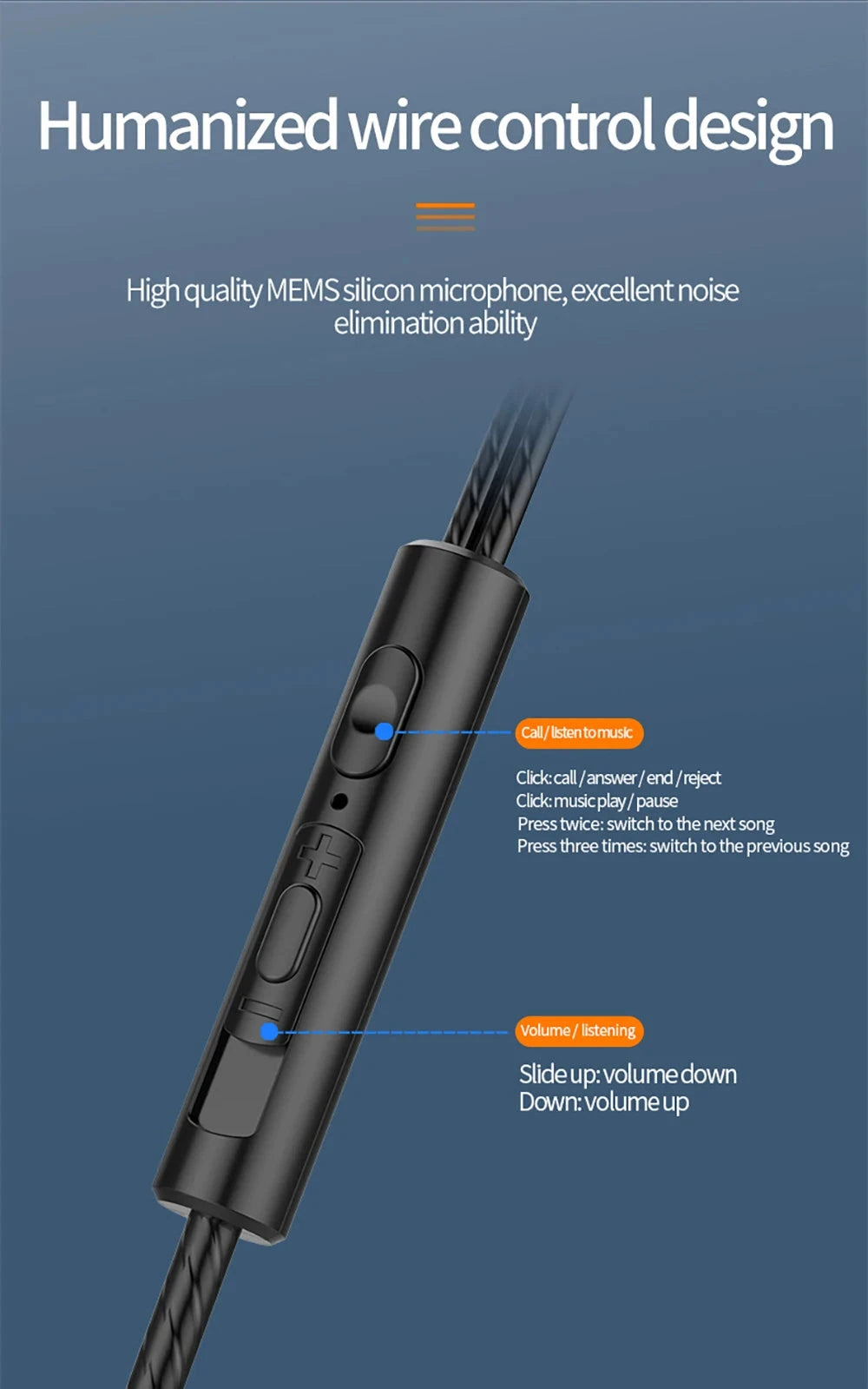 3.5mm Wired Headphones Noise Canceling In-Ear Sports GlowCart