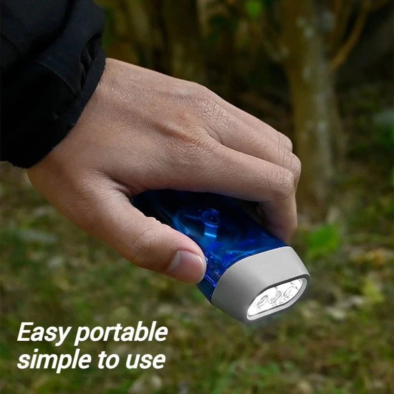 Outdoor Self-Powered Dynamo Flashlight Camping Hiking Hand GlowCart