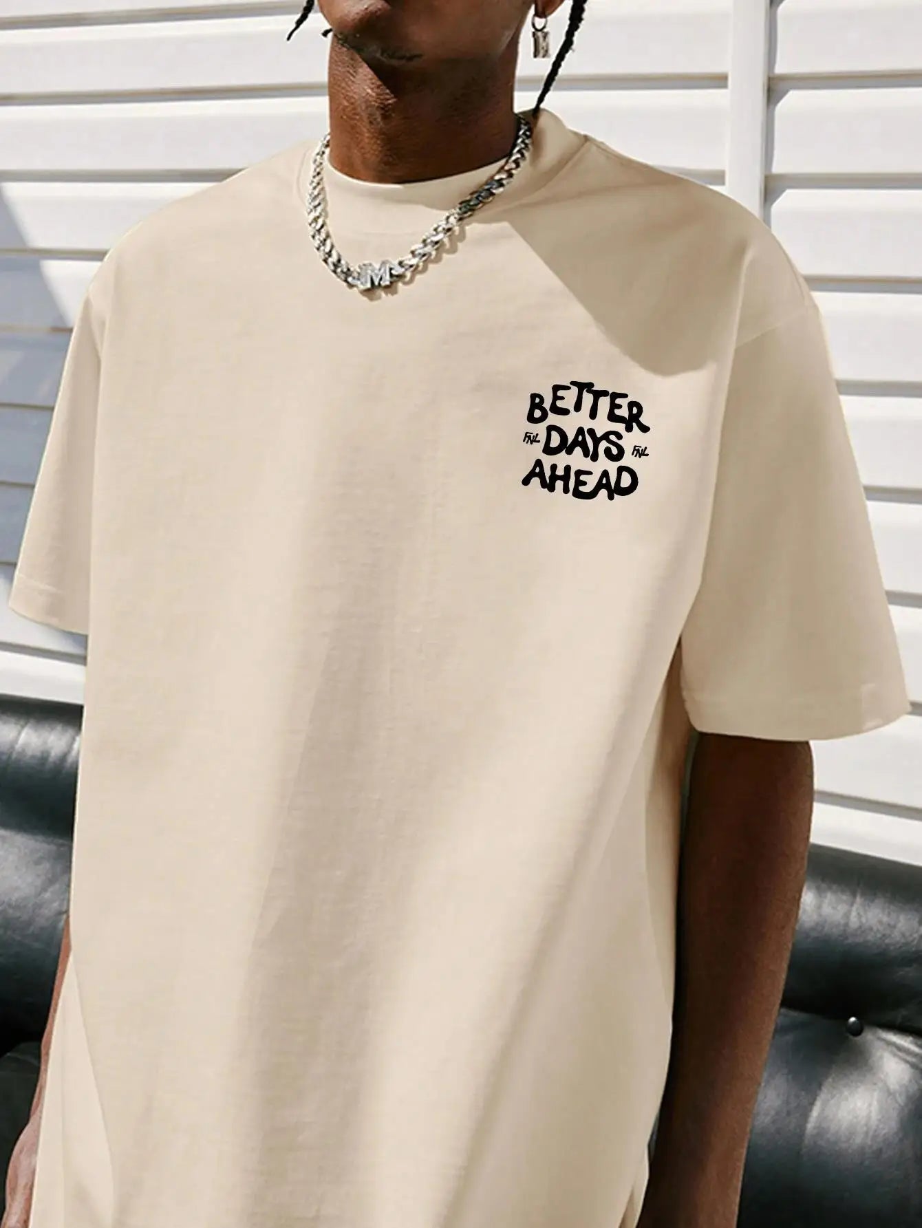 Better Days Ahead Letter Graphic Men Women T-Shirt O-Neck Casual Oversize T-Shirt Fashion Cotton Tee Clothes Summer Loose Tshirt GlowCart