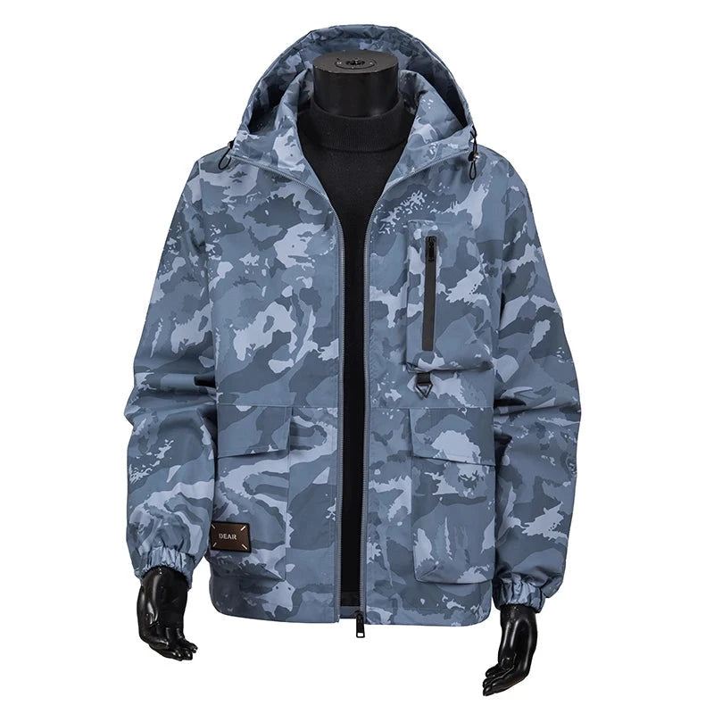 2025 New Men's Jacket Autumn and Winter Hooded Camouflage GlowCart