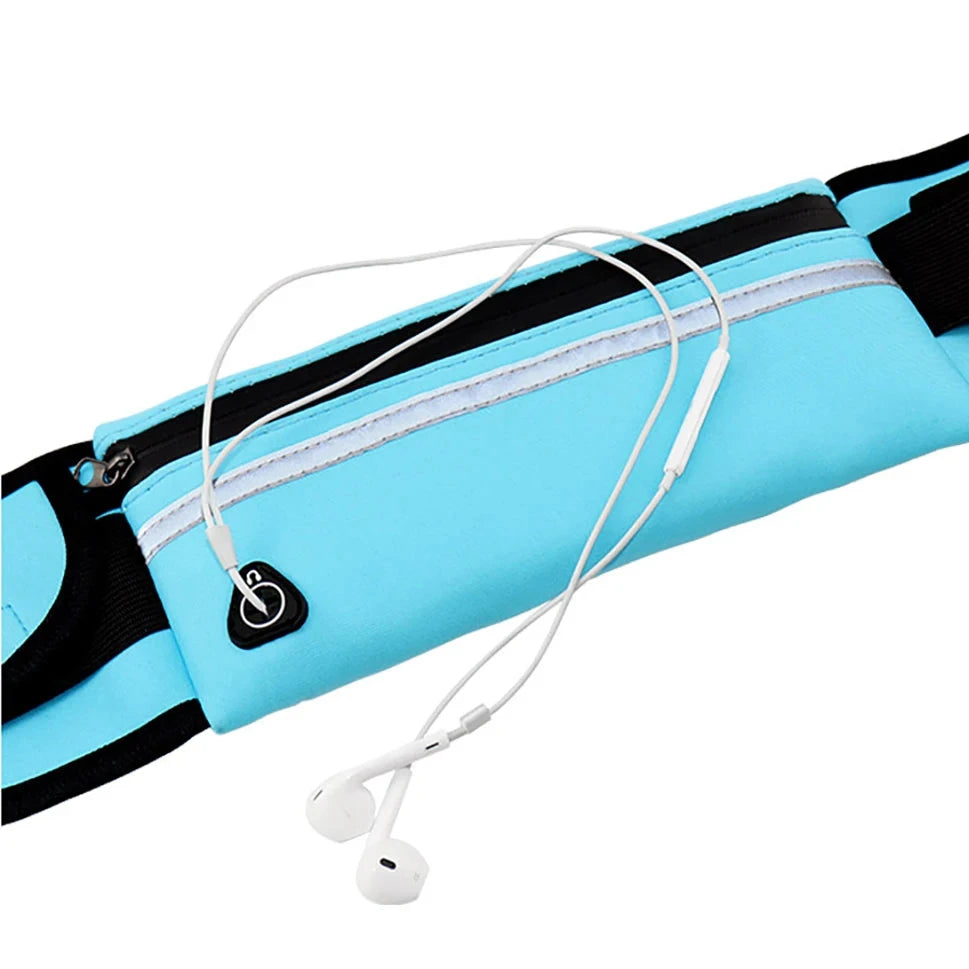 Running Belt Waist Bag with Water Bottle Holder Sports Fanny Pack Women Men Hydration Phone Holder Pouch GlowCart