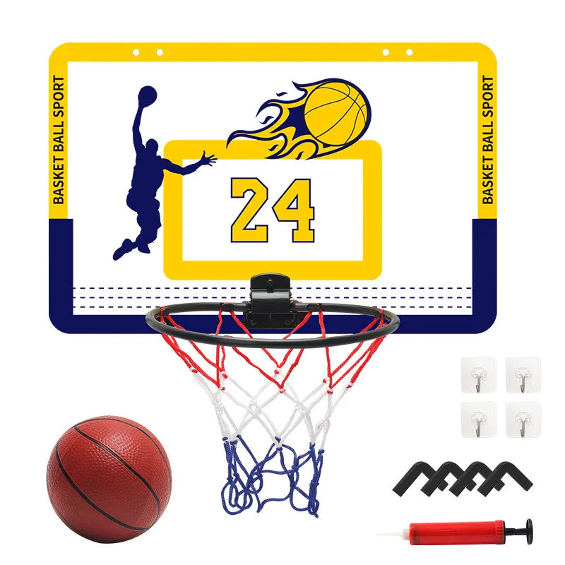 Children's wall mounted silent non porous foldable basketball stand indoor and outdoor activity basketball stand with basketball GlowCart