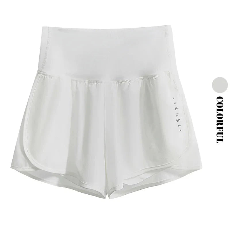 DRUR Women Yoga Shorts High Waist Double Layer Running Gym Shorts With Pocket Summer Sportswear Fitness Clothes Jogger Short New GlowCart