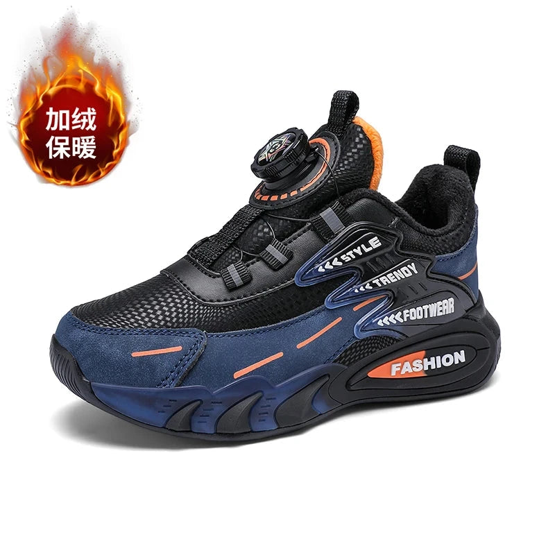 Winter Children Shoes Warm Boys Sneaker Luxury Plush Kids Snow Cotton Sneaker Casual Sports Walking Shoes for Boy 4-10Y GlowCart