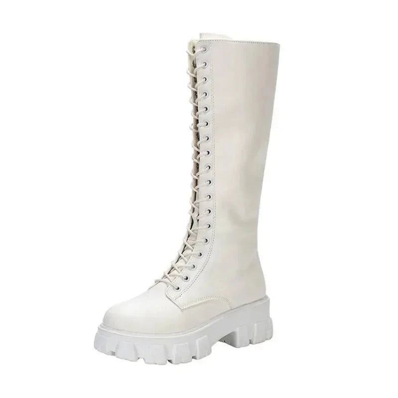 Women's Mid Calf Boots Padded Shoes Knee High Winter GlowCart