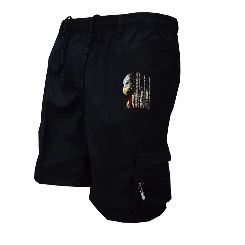 Men's Elastic Waist Cargo Work Shorts Men Outdoor Leggings GlowCart