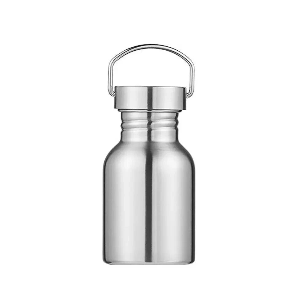 Simple Single Walled Water Bottle Leak-Proof Stainless Steel Bicycle Water Bottles Bamboo Lid Metal Flask Portable Sports Kettle GlowCart