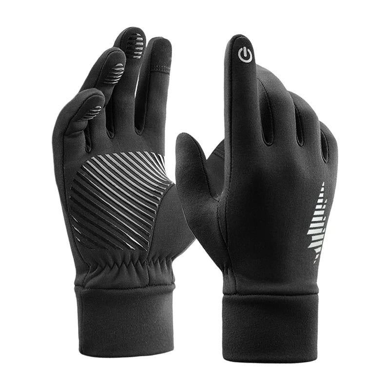 Winter Outdoor Cycling Running Ski Sports Gloves Warm Thermal Fleece Bicycle Bike Hiking MTB Touch Screen Gloves Full Finger GlowCart