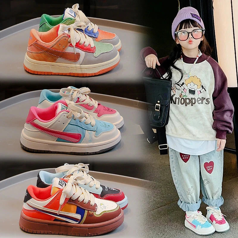 New Style Spring Autumn Children's Casual Sneakers Comfortable Breathable Sports Shoes for Boys and Girls Kids Shoes GlowCart