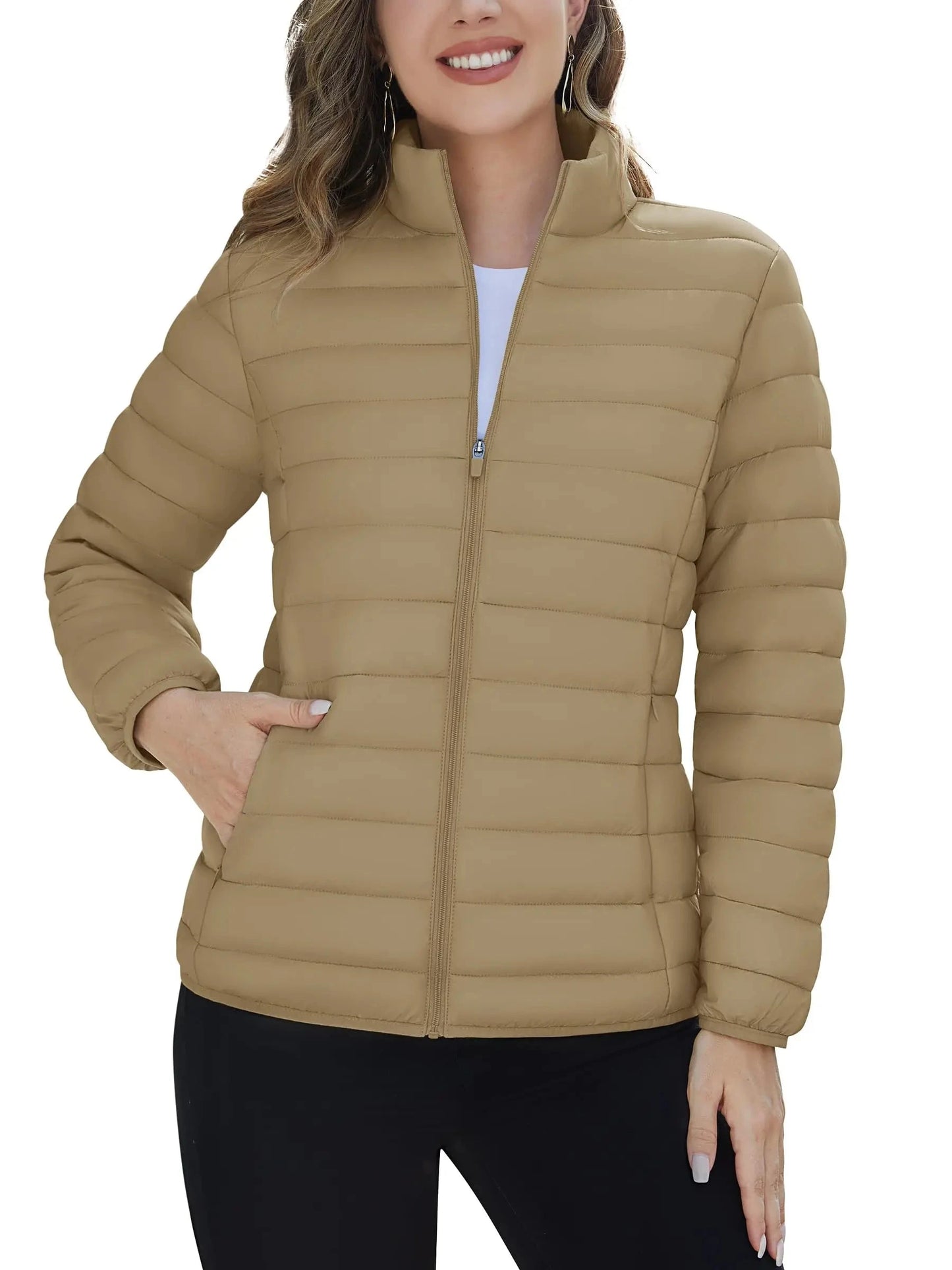 TACVASEN Winter Quilted Puffer Jackets Womens Lightweight GlowCart