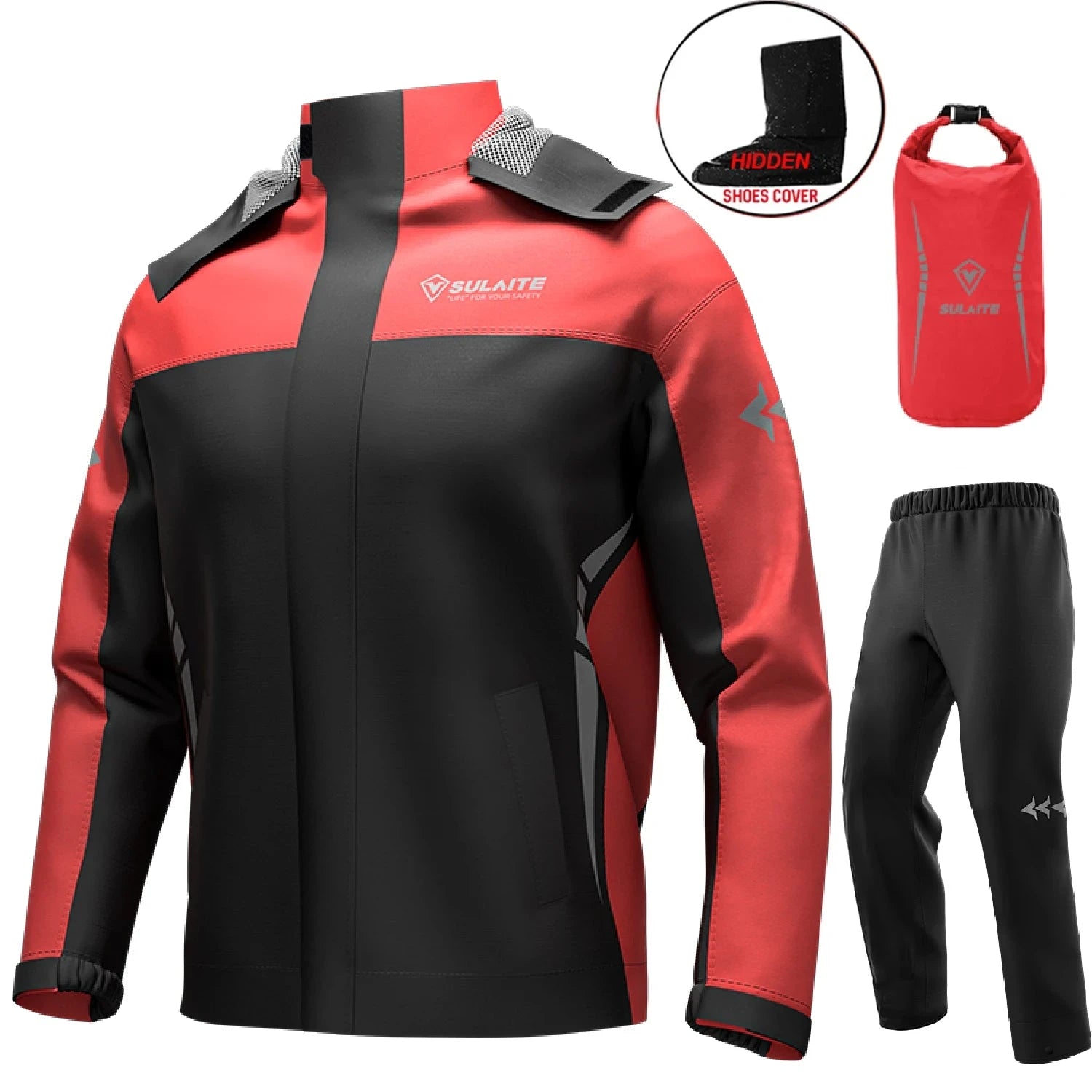 SULAITE Motorcycle Raincoat Suits Men Waterproof Rain Gear GlowCart