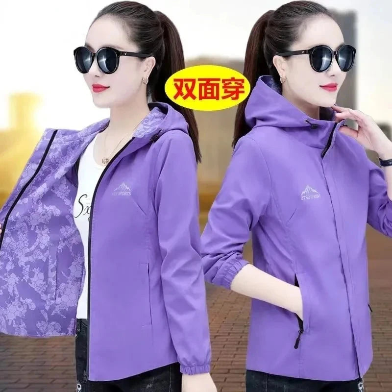 Double-Sided Windbreaker Mid-Length Women's Coat 2023 New GlowCart
