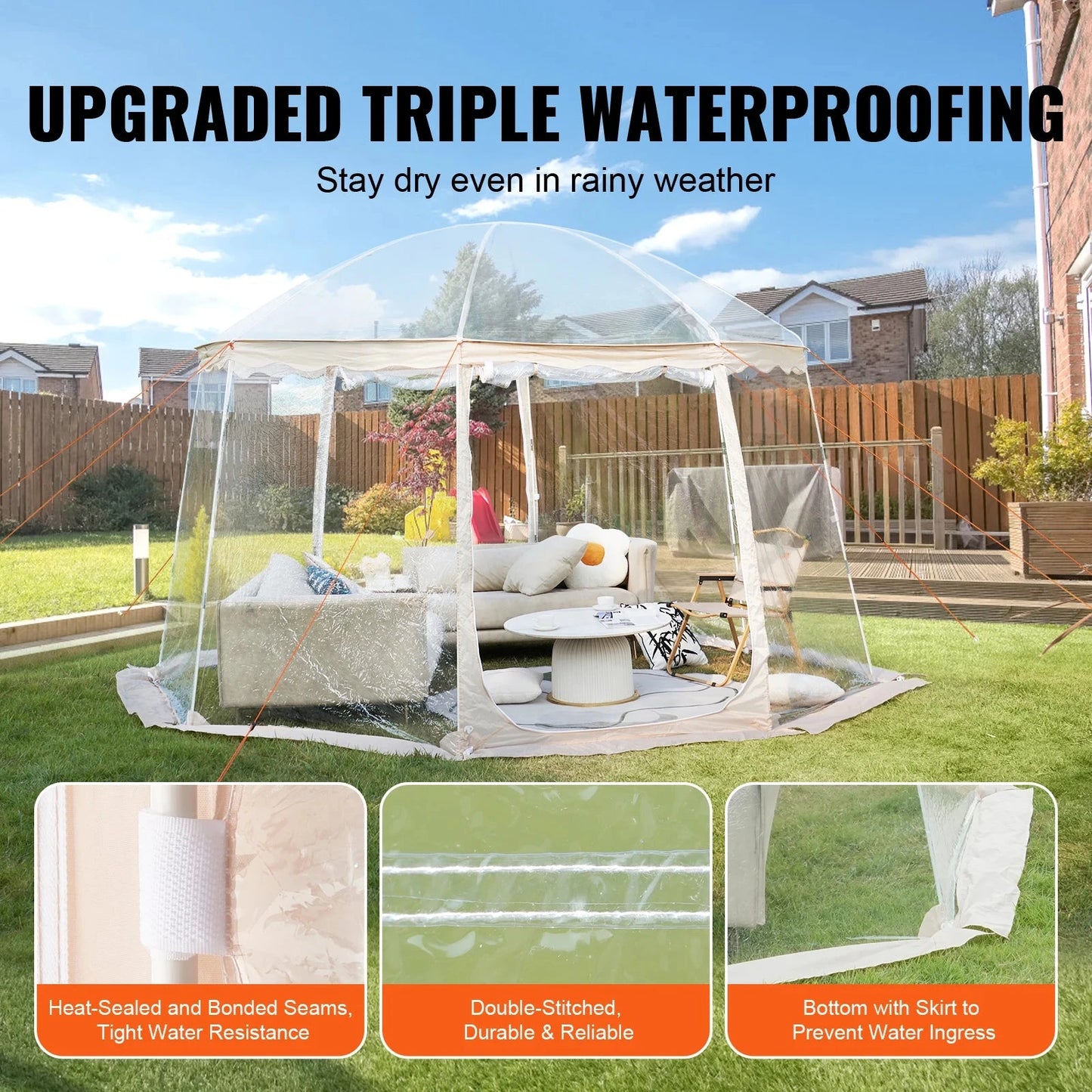 Bubble Tent Pop-Up Weatherproof Sports GlowCart