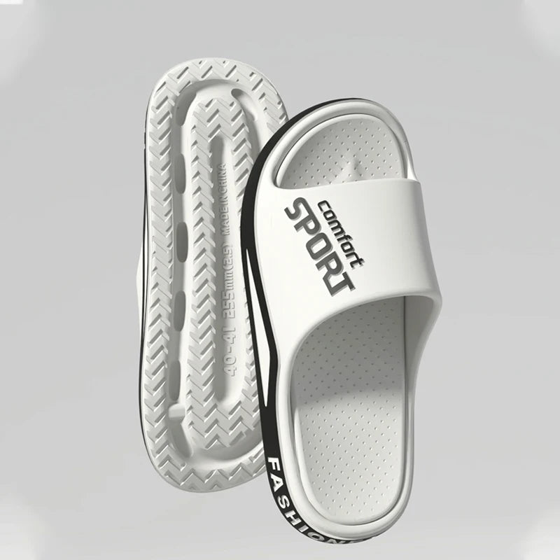 Fashion Men's Sandals Summer EVA Comfortable Anti-Slip Soft Soles House Slippers for Indoor Outdoor Wear Breathable Shower Slide GlowCart