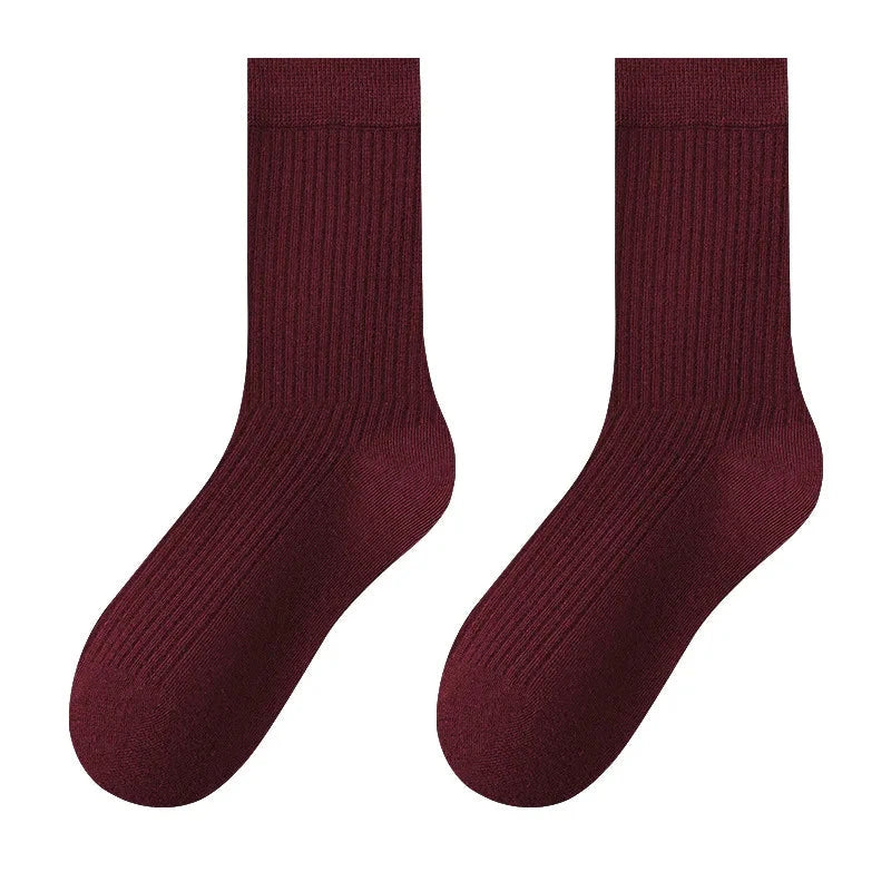 4 Pairs Women's Ankola Red Socks Autumn and Spring Cotton GlowCart