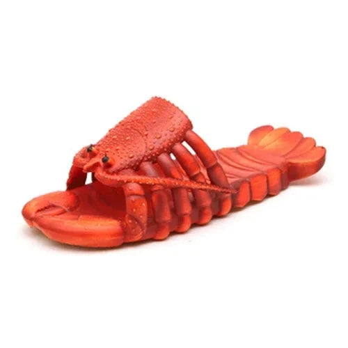 EOFK Lobster Slippers Women Funny Animal Summer Flip Flops Cute Beach Shower Casual Unisex Big Size Soft Home Slides GlowCart