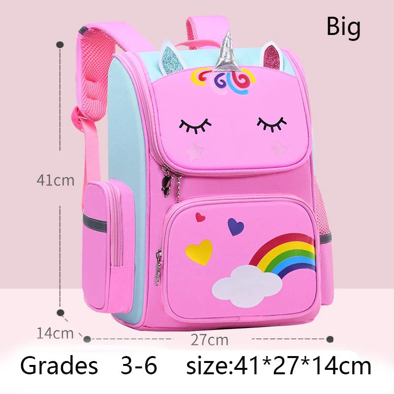 Children Girl Backpack With Large Capacity Waterproof Unicorn Print Teen School Bag for 2-16 Year Olds Cute Kawaii Kid Backpack GlowCart