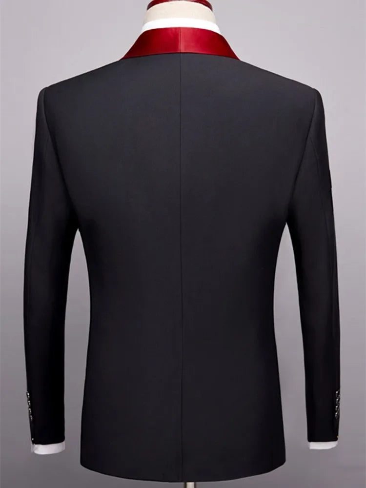 2-Piece Men's Suit Suitable For Wedding Business Suits, Single Button Jackets And Pants Sets, Slim Fit Jacket Sets GlowCart