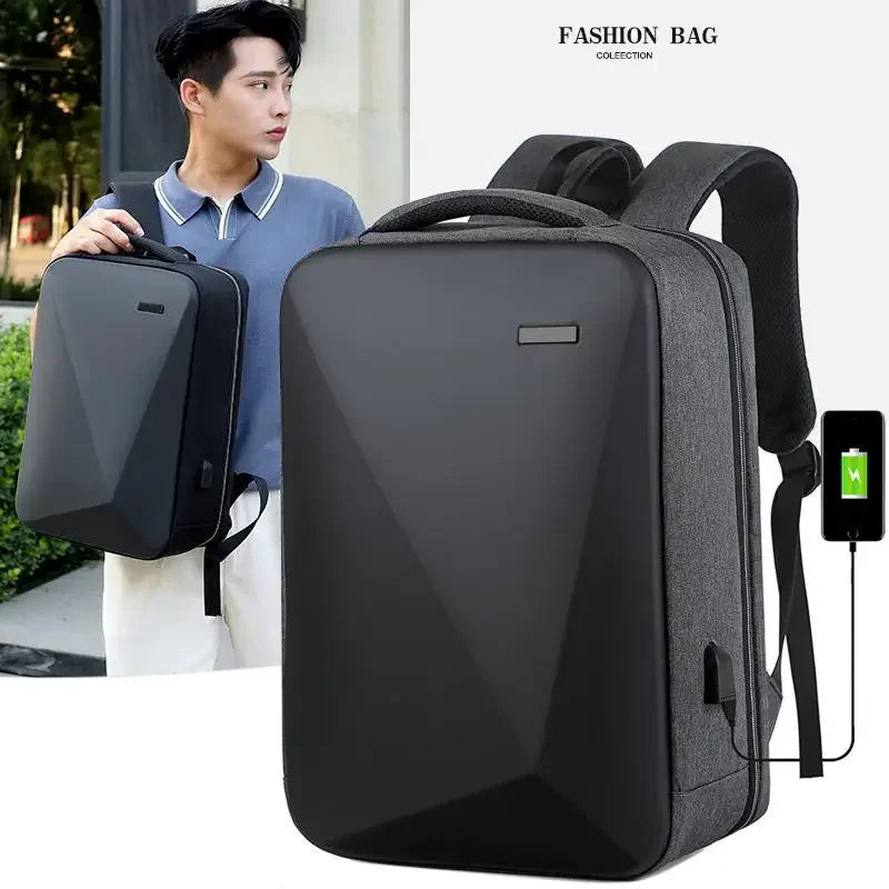 Usb Men's Business Password Double Shoulder Backpack Large