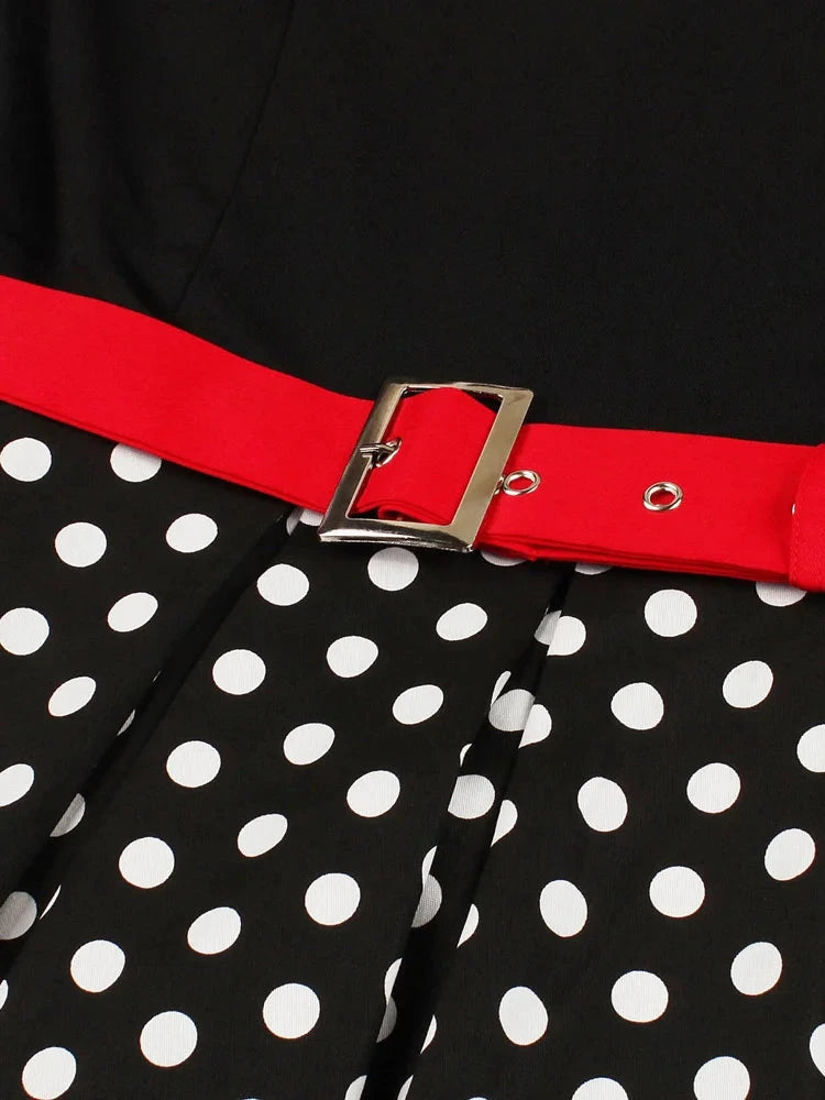 Tonval Vintage 50s Ladies Floral Pleated Rockabilly Dress GlowCart