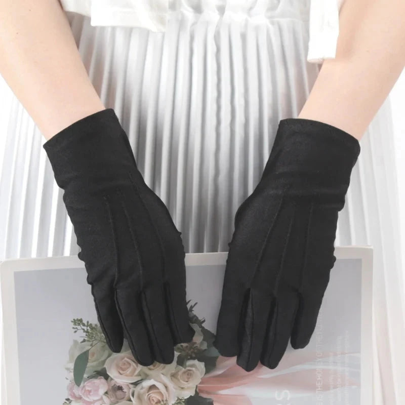 Elastic Black White Formal Gloves Honor Guard Gloves Guard GlowCart