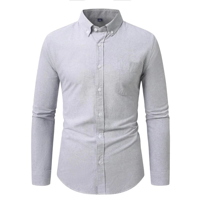 Men's hard-wearing, high-quality cotton shirts long-sleeved GlowCart