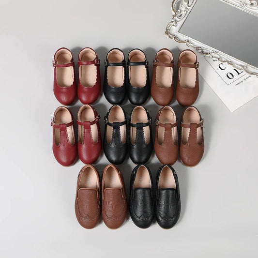 AS New Kids Shoes Children Princess Shoes Baby Boys Leather Shoes Toddler Slip On Flats Girls Fashion Oxford Platform Mary Jane GlowCart