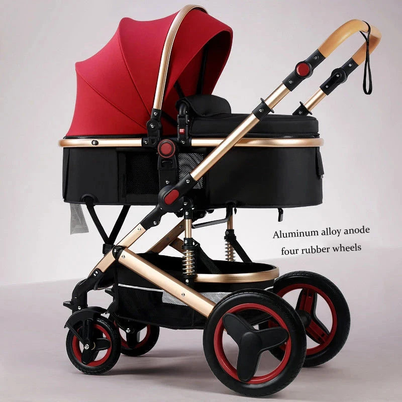 Newborn 2 In 1 Baby Stroller,Luxury high landscape baby carriage,Folding pram,travel Pushchair,baby trolley car,baby strollers GlowCart