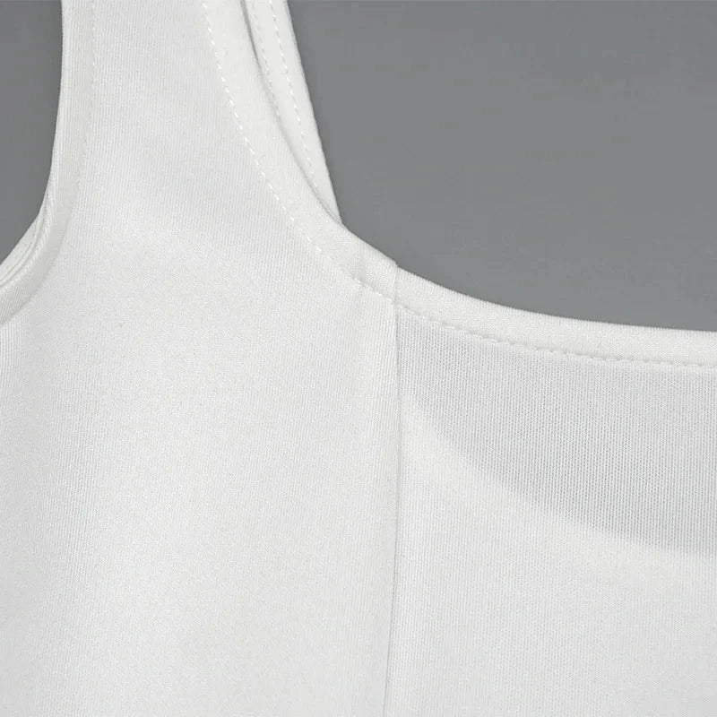 JULISSA MO Sexy Square Collar Women Maxi Dress White GlowCart