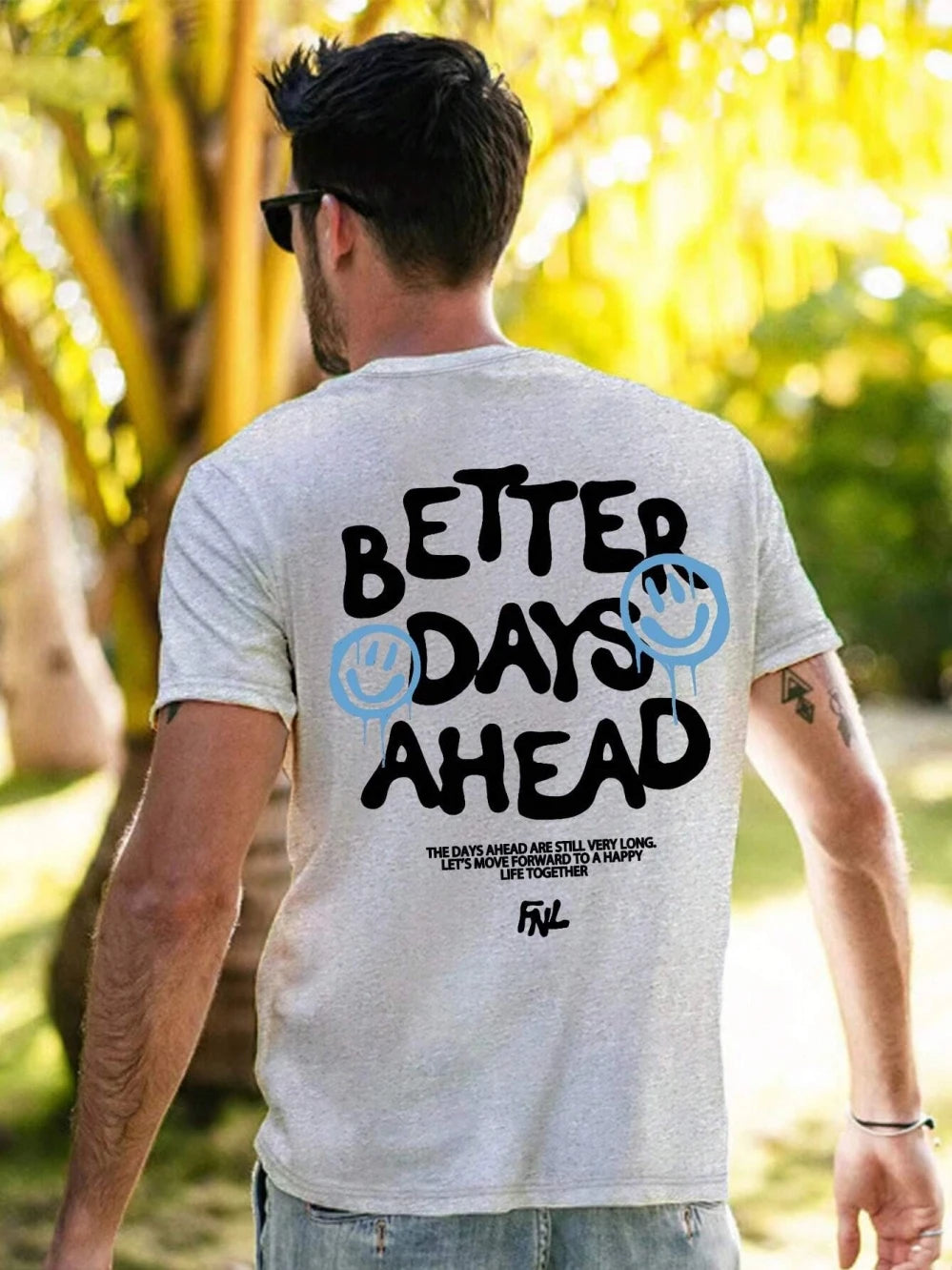 Better Days Ahead Letter Graphic Men Women T-Shirt O-Neck Casual Oversize T-Shirt Fashion Cotton Tee Clothes Summer Loose Tshirt GlowCart