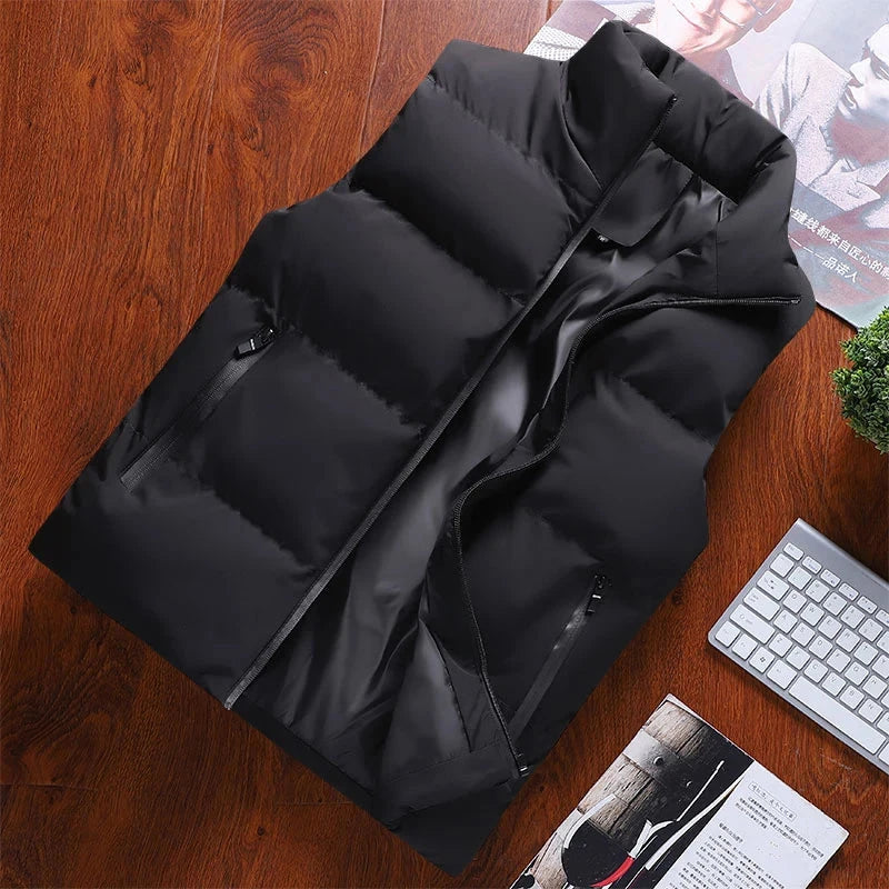 Men Vest Windproof Vest Men Jacket Sleeveless Vest Winter GlowCart