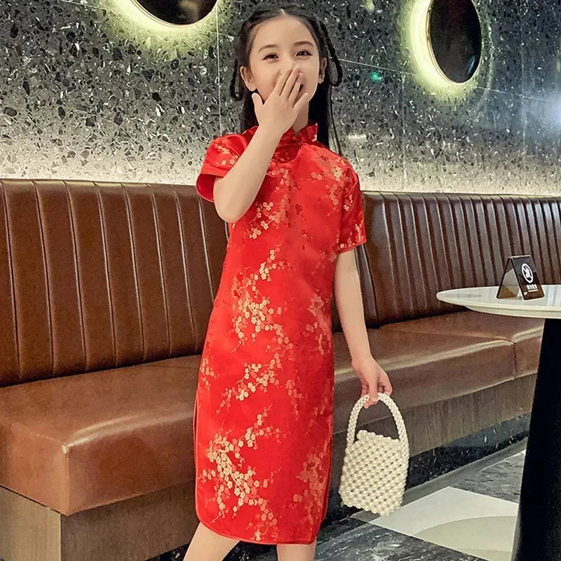Summer Modern Cheongsam Children Girls Dresses Baby Fashion GlowCart