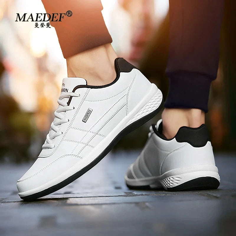 MAEDEF Shoes for Men Leather Sneaker Waterproof Casual GlowCart