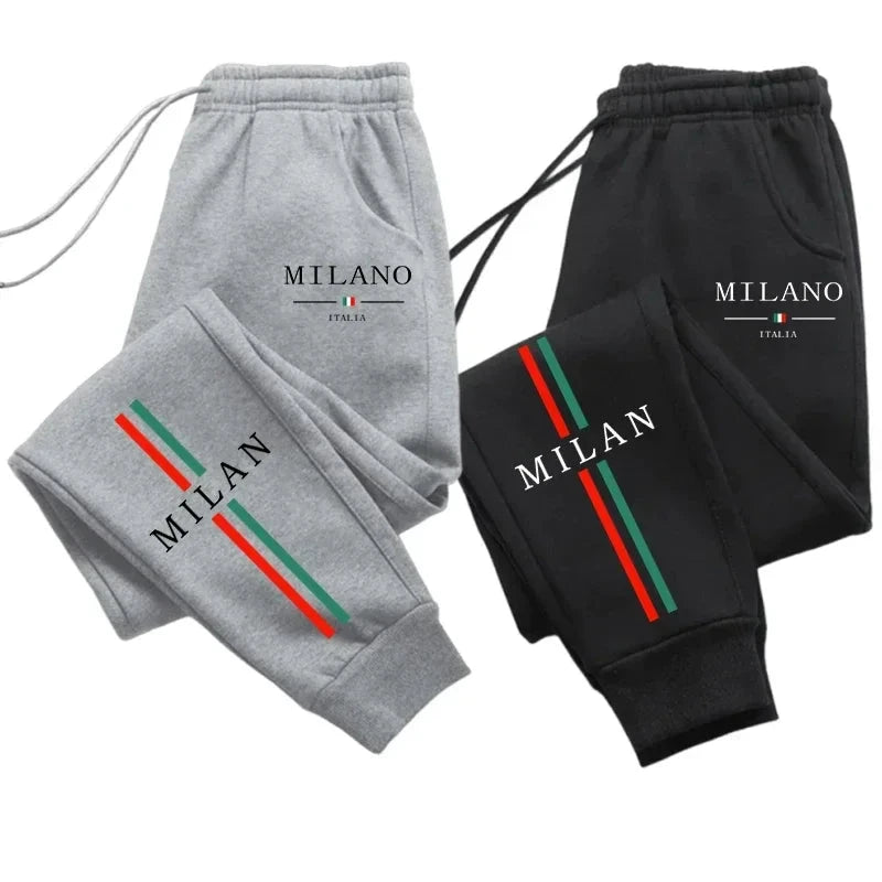 2025 Hot Sale Milan City Printed Jogger Pants High Quality GlowCart